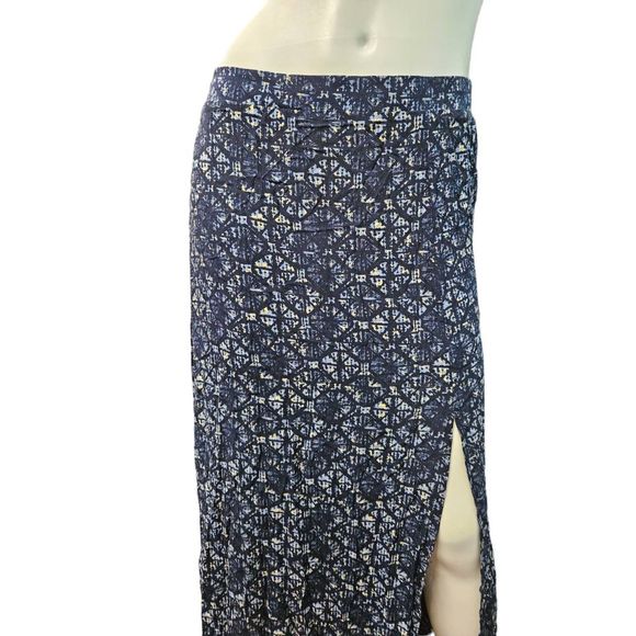 Windsor Blue Maxi Skirt Small Printed Boho - Picture 3 of 6